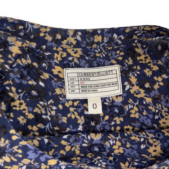 Current Elliott The Raglan Tee Dress in Floral Field 100% Cotton - Picture 11 of 16